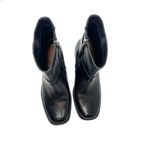 NEW Lucky Brand Kamany Boots Size 6.5 Black Leather Moto Biker Western New - Picture 3 of 11